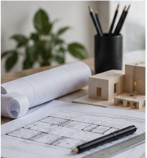 Plans, crayons et maquettes de design