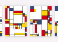 panneaux évoquent les œuvres de Piet Mondrian,